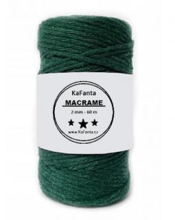 Macrame priadza KaFanta 2mm/60m - zelená