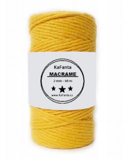 Macrame priadza KaFanta 2mm/60m - žltá