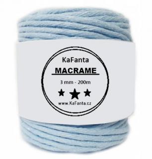 Macrame priadza KaFanta 3mm/200m - svetlo modrá