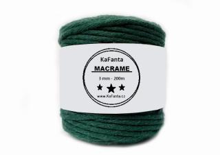 Macrame priadza KaFanta 3mm/200m - zelená