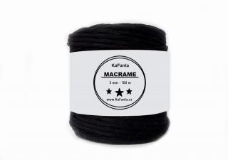 Macrame priadza KaFanta 5mm/100m - čierna