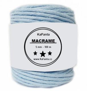 Macrame priadza KaFanta 5mm/100m - svetlo modrá