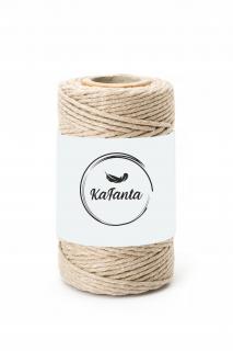 Macrame priadza KaFanta PREMIUM 2mm/50m - dark beige