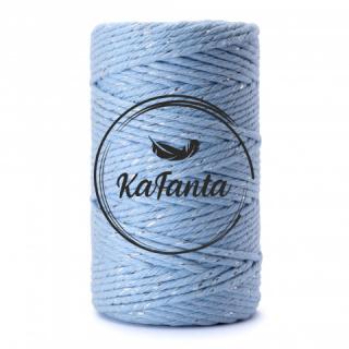 Macrame priadza KaFanta PREMIUM 3mm/100m - blue silver