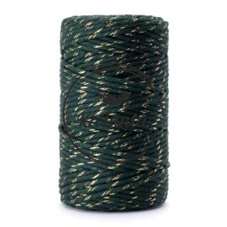 Macrame priadza KaFanta PREMIUM 3mm/100m - green gold