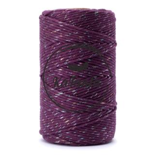 Macrame priadza KaFanta PREMIUM 3mm/100m - plum rainbow