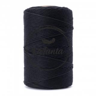 Macrame priadza KaFanta PREMIUM 3mm/100m - pure black