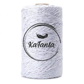 Macrame priadza KaFanta PREMIUM 3mm/100m - white silver