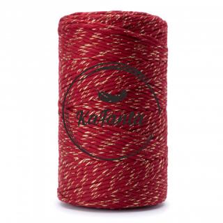 Macrame priadza KaFanta PREMIUM 3mm/100m - wine gold