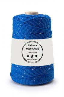 Macrame priadza KaFanta PREMIUM 3mm/200m - blue rainbow