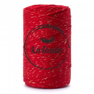 Macrame priadza KaFanta PREMIUM 3mm/200m - red gold