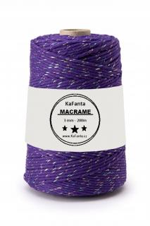 Macrame priadza KaFanta PREMIUM 3mm/200m - violet rainbow