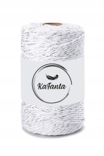 Macrame priadza KaFanta PREMIUM 3mm/200m - white silver