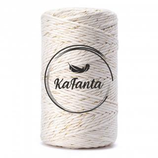 Macrame priadza KaFanta PREMIUM 5mm/100m - natural gold