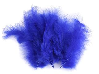 Pštrosie perie farbené - modrá