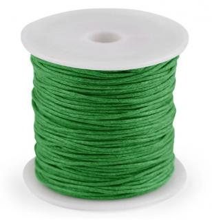 Voskovaná bavlnená šnúra Ø1 mm - zelená
