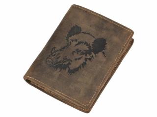 GREENBURRY 1701 Diviak kožená peňaženka hnedá