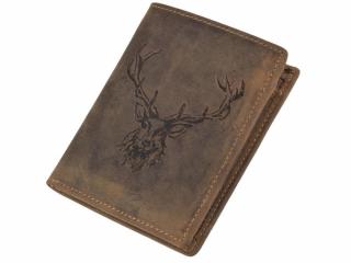 GREENBURRY 1701 Kráľovský jeleň kožená peňaženka hnedá