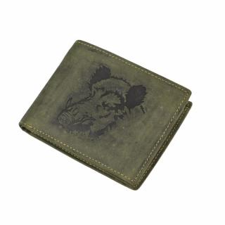 GREENBURRY 1705 Diviak kožená peňaženka zelená