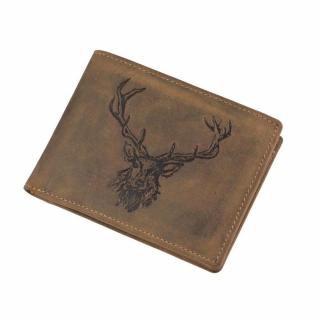 GREENBURRY 1705 Kráľovský jeleň kožená peňaženka hnedá