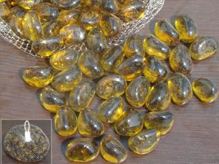 BROWN sklenené okrúhliaky/dekoračné kamene