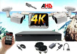 Monitorrs Security 4K AHD 2 kamerový set 8 Mpix Eco WTube (6035K2) (Monitorrs Security)
