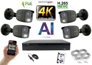 Monitorrs Security 4K IP 4 kamerový set 8 Mpix GTube (6379K4)  (Monitorrs Security)