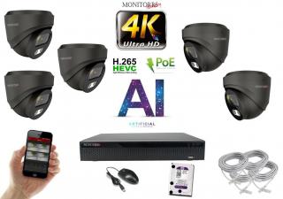 Monitorrs Security 4K IP 5 kamerový set 8 Mpix GDome (6377K5)  (Monitorrs Security)