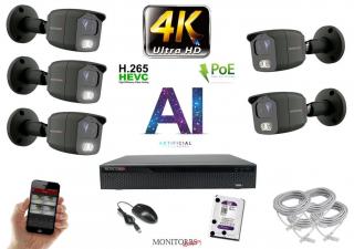 Monitorrs Security 4K IP 5 kamerový set 8 Mpix GTube (6379K5)  (Monitorrs Security)