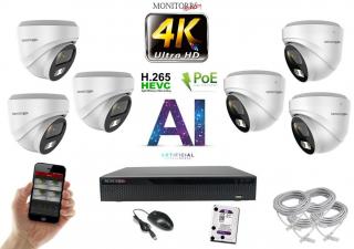 Monitorrs Security 4K IP 6 kamerový set 8 Mpix WDome (6376K6) (Monitorrs Security)