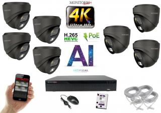 Monitorrs Security 4K IP 7 kamerový set 8 Mpix GDome (6377K7) (Monitorrs Security)