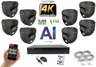 Monitorrs Security 4K IP 8 kamerový set 8 Mpix GDome (6377K8) (Monitorrs Security)