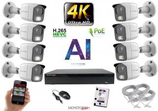 Monitorrs Security 4K IP 8 kamerový set 8 Mpix WTube (6378K8) (Monitorrs Security)