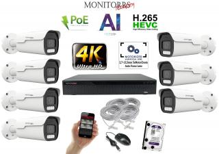 Monitorrs Security 4k park AI IP 7 kamerový set 8 Mpix WTube (6380K7) (Monitorrs Security)