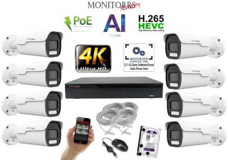 Monitorrs Security 4k park AI IP 8 kamerový set 8 Mpix WTube (6380K8) (Monitorrs Security)