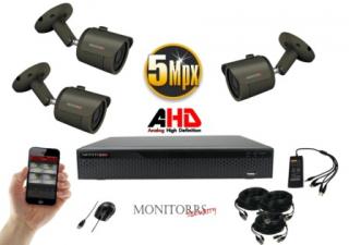 Monitorrs Security  AHD 3 kamerový set 5 MPix GTube (6042K3) (Monitorrs Security)