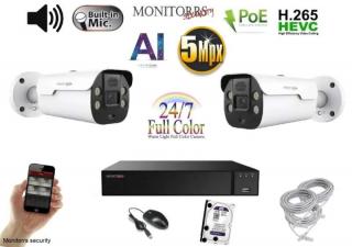 Monitorrs Security AI Aktív IP 2 kamerový set 5 Mpix WTube (6079K2) (Monitorrs Security)