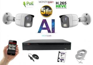 Monitorrs Security AI IP 2 kamerový set 5 Mpix WTube (6372K2) (Monitorrs Security)