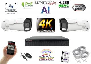 Monitorrs Security Full Color AI IP Park 2 kamerový set 8 Mpix WTube (6025K2) (Monitorrs Security)