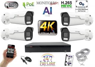 Monitorrs Security Full Color AI IP Park 4 kamerový set 8 Mpix WTube (6025K4) (Monitorrs Security)