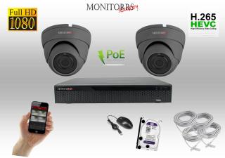 Monitorrs Security IP 2 kamerový set 2 Mpix GDome (6169K2) (Monitorrs Security)