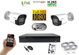 Monitorrs Security IP 2 kamerový set 2 Mpix WTube Plast (6023K2) (Monitorrs Security)