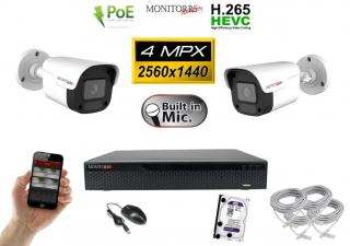 Monitorrs Security IP 2 kamerový set 4 Mpix WTube Plast (6024K2) (Monitorrs Security)