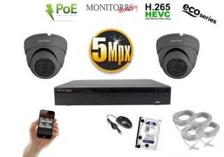 Monitorrs Security IP 2 kamerový set 5 Mpix GDome (6081K2) (Monitorrs Security)