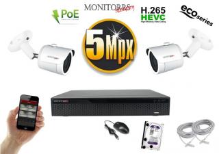 Monitorrs Security IP 2 kamerový set 5 Mpix WTube (6082K2) (Monitorrs Security)