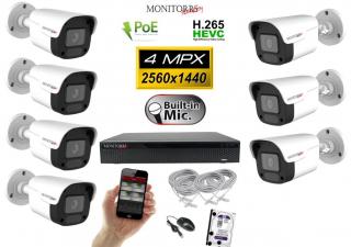 Monitorrs Security IP 7 kamerový set 4 Mpix WTube Plast (6024K7) (Monitorrs Security)