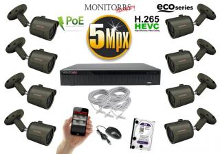 Monitorrs Security IP 8 kamerový set 5 Mpix GTube (6083K8) (Monitorrs Security)