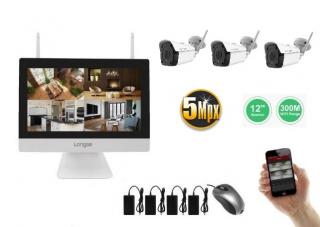 Monitorrs Security Wifi IP 3 kamerový set All In One 5MPix (6190M5K3) (Monitorrs Security)