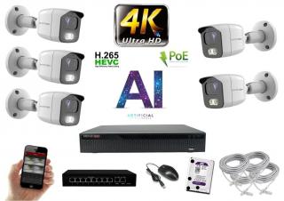 MS 4K IP 5 kamerový set so switchom 8 Mpix WTube (6378K5B)  (Monitorrs Security)