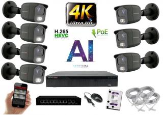 MS 4K IP 7 kamerový set so switchom 8 Mpix GTube (6379K7B)  (Monitorrs Security)